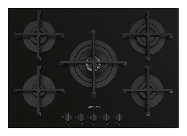 Smeg - Płyta Gazowa, 72 Cm, Selezione, Czarny Selezione Pv275b Czarny