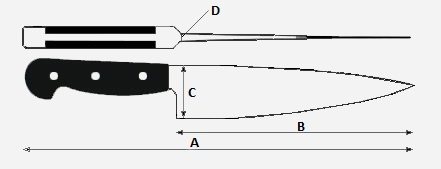 Nóż Santoku Masahiro Sankei 165mm - Brązowa Rękojeść