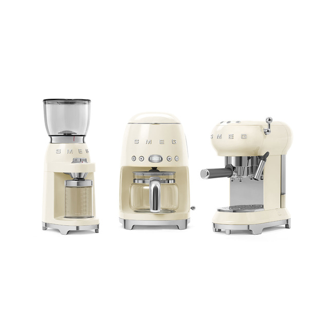 Smeg - Elektryczny Młynek Do Kawy, Kremowy 50's Style Cgf11Creu Kremowy