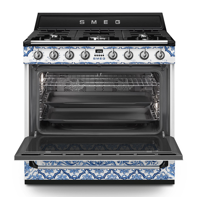 Smeg - Kuchnia Wolnost., 90cm, Victoria, D&G Victoria TR90DGME9 Mediterraneo.