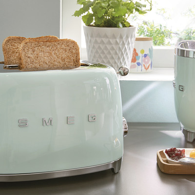 Smeg - Toster, dwie kromki, pastelowa zieleń Tsf01pgeu 50's Style
