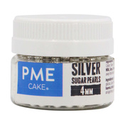 Cukrowe perełki dekoracyjne 100 g 4 mm, srebrne