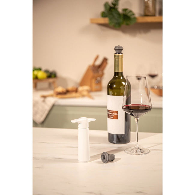 Pompka do wina biała z 1 korkiem - Vacu Vin