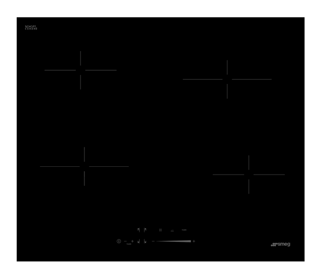 Smeg - Płyta Kuchenna Universal Se464Td Czarny
