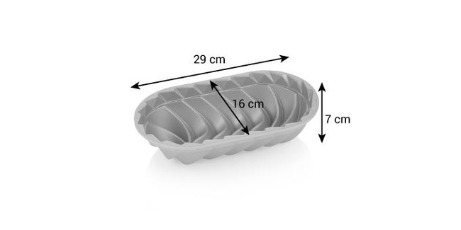 Forma keksówka Delícia 29 x 16 cm, warkocz - Tescoma