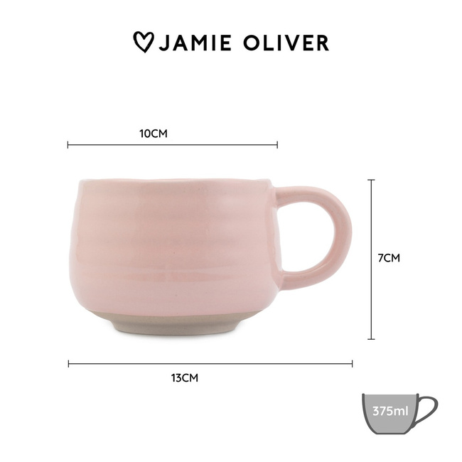 Jamie Oliver Kubek Ceramiczny Różowy Big Love Cosy Cuppa 375 ml