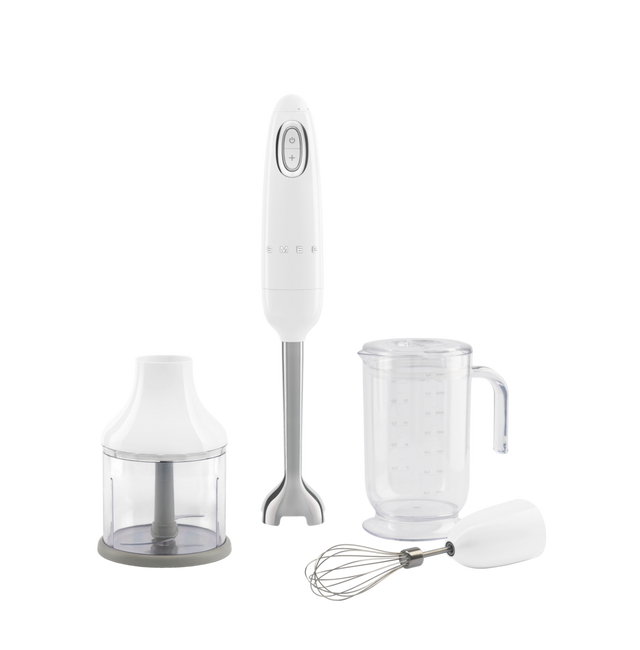 Smeg - Blender ręczny z akcesoriami HBF03WHEU 50's Style - biały