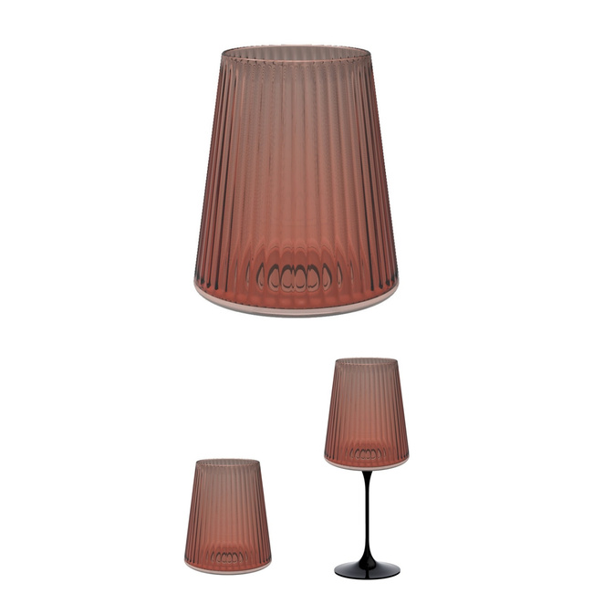 Kieliszek do wina Trebonn SplitGlass Easy, czerwony Flamingo Red, 550 ml, bez nóżki