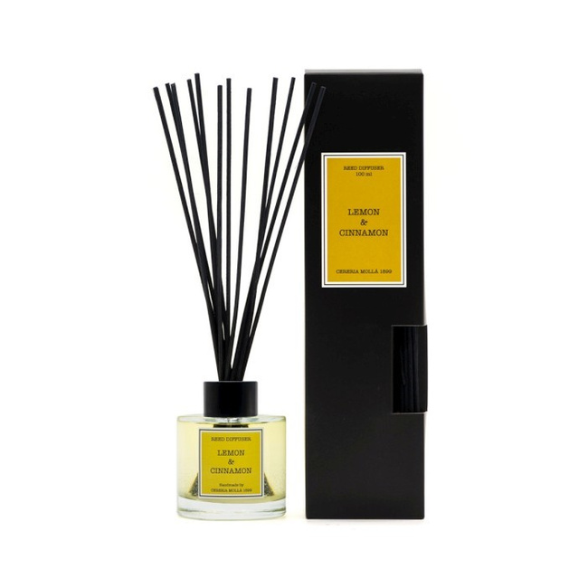 Dyfuzor Santiago Reed 100ml. Lemon and cinnamon - Cereria Molla