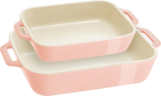 Cooking zestaw 2 półmisków prostokątnych, jasnoróżowy - Staub