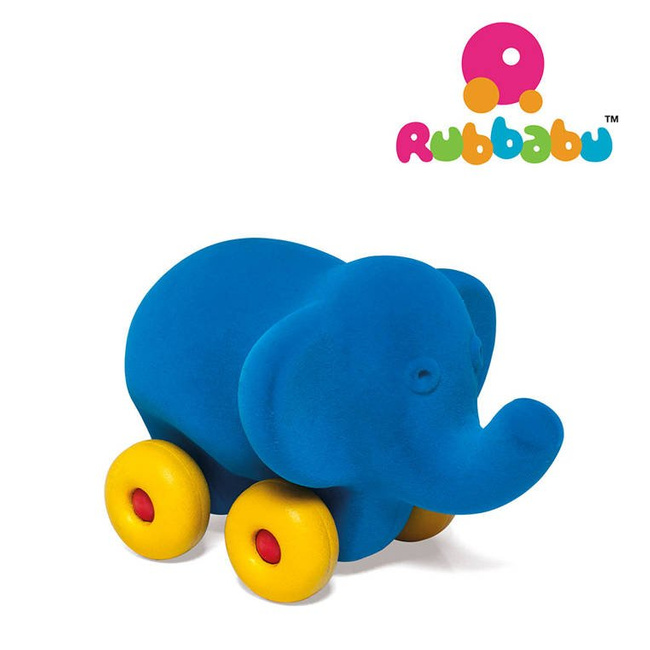 Słoń pojazd sensoryczny niebieski - Rubbabu