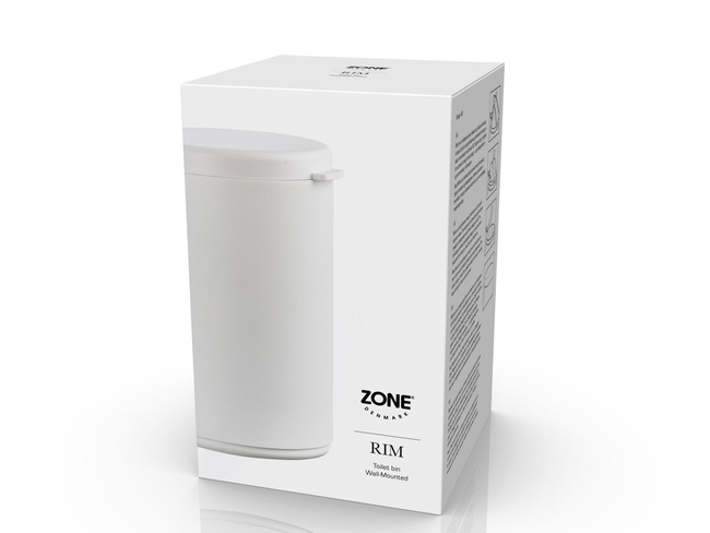 Kosz łazienkowy ścienny Zone Denmark Rim 3,3 l, biały