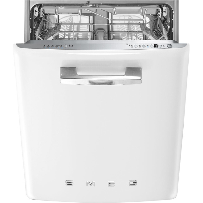 Smeg - Zmywarka do Naczyń, 60 Cm, 50S, Biały 50's Style Stfabwh3 Biały (Chromowany Uchwyt).