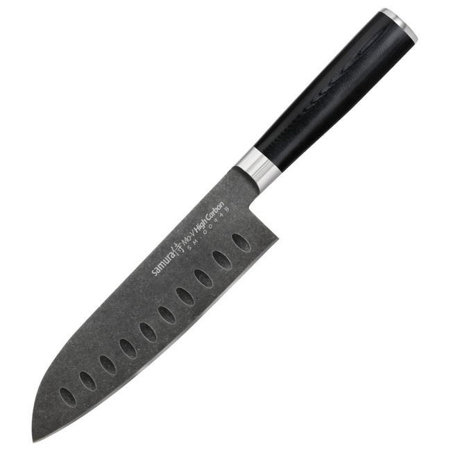 Samura MO-V Nóż Santoku Hollow Ground Ostrze 18 cm