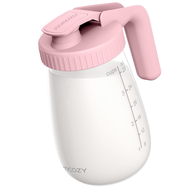 Momcozy GP01 Pojemnik do przechowywania mleka matki 950ml szkło borokrzemowe szczelny różowy