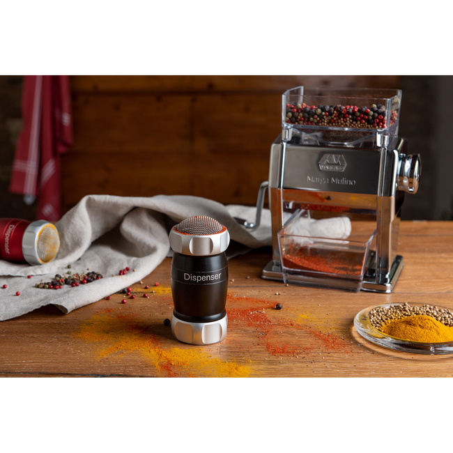 Dozownik czarny aluminium Marcato Design Line DI-NER 8000011005027