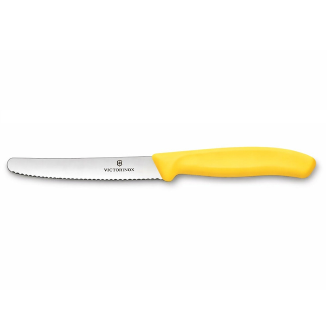 Nóż do warzyw Victorinox 6.7838.C1 z ząbkowanym ostrzem 11 cm, żółty