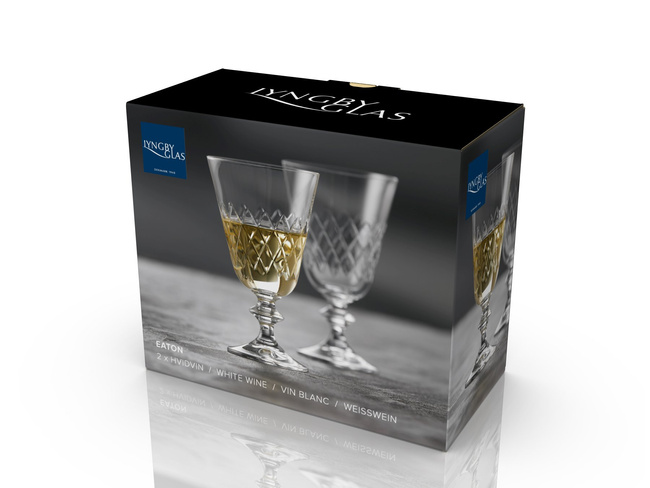 Kieliszki do białego wina ze szkła kryształowego Eaton 230 ml 2 sztuki - Lyngby glas