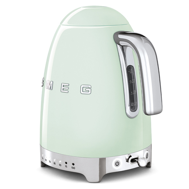 Smeg - Czajnik z regulacją temp., p. Zieleń 50's style KLF04PGEU Pastelowa Zieleń.