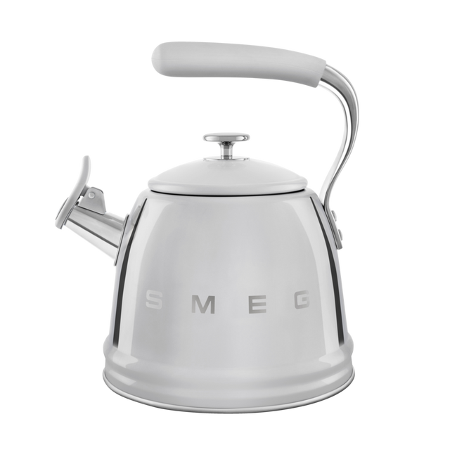 Smeg - Czajnik z gwizdkiem, srebrny 50's style Wkf01ss.