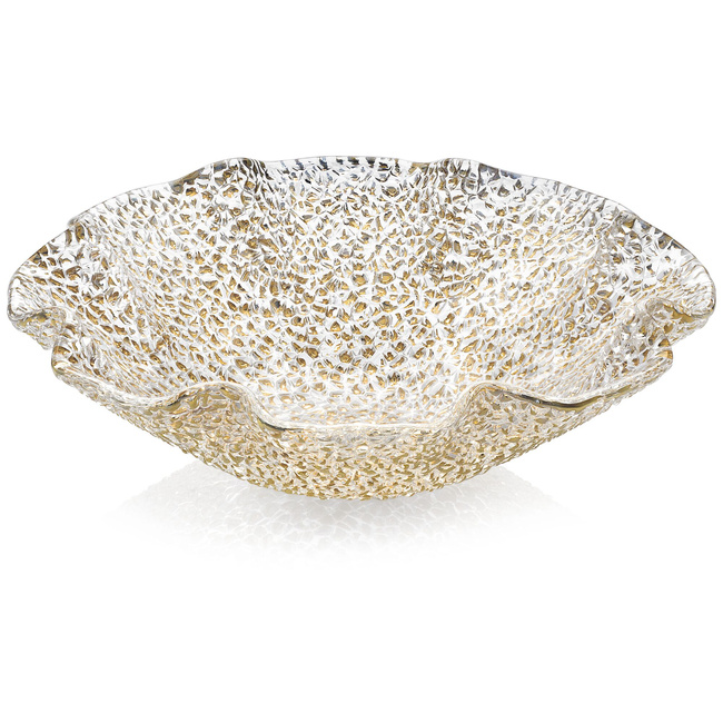 Miska szklana muszla Ø 25 cm - złota special - Ivv