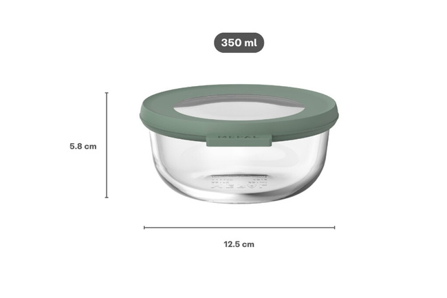 Miska szklana z pokrywką Mepal Cirqula 350 ml Nordic Sage
