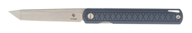 Nóż składany Womsi Wolf Tanto, stal Sandvik 14C28N, ostrze 9 cm, rękojeść G10 niebieska