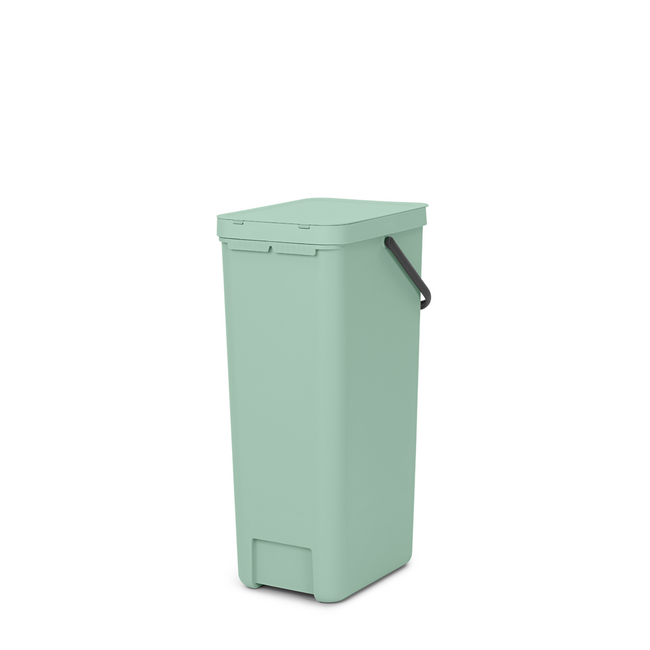 Kosz do segregacji Brabantia Sort & Go 40 l Jade Green ze wspornikiem ściennym