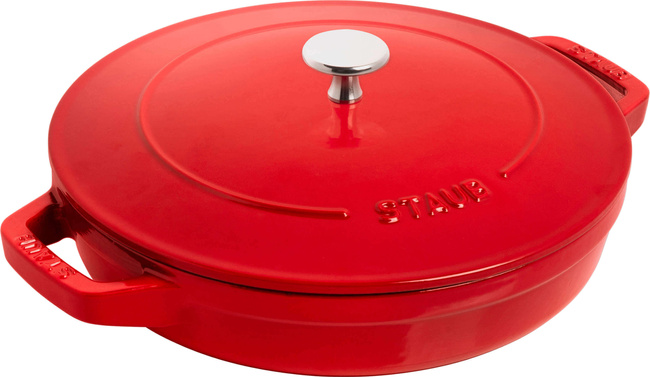 Staub zestaw 3 naczyń + pokrywka 24 cm czerwony