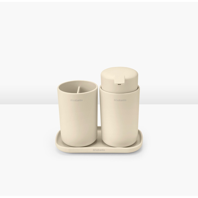 Zestaw akcesoriów łazienkowych Brabantia ReNew, 3 elementy, Soft Beige