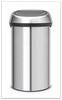 Kosz na śmieci Brabantia Touch Bin 60 l, stal matowa, z szerokim otworem