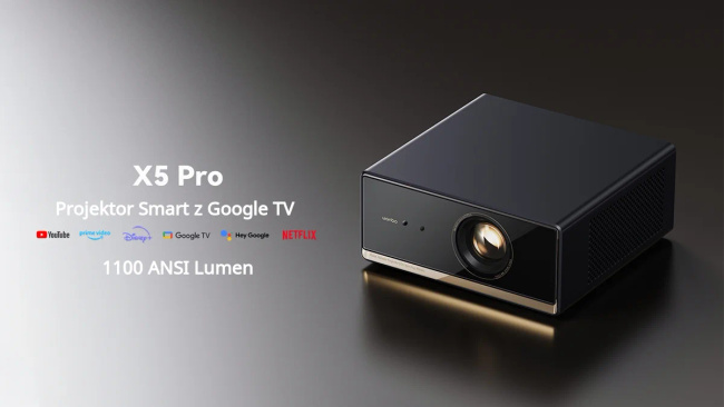 Wanbo X5 Pro New | Projektor | Google TV, FullHD, 1100 ANSI, kontrast 3000:1