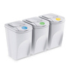 Zestaw koszy do segregacji odpadów Sortibox 3 x 35L biały - Prosperplast