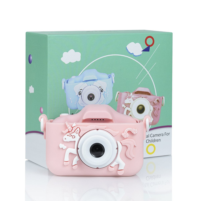 EXTRALINK Kids Camera H29 Aparat Cyfrowy dla Dzieci Różowy 1080P 30fps Wyświetlacz 2.0"