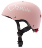 Kask rowerowy dla dzieci HEART BIKE - Love 2 RIDE, rozm. S, 50-54 cm z lampką LED i klipsem magnetycznym Powder pink - Sunbaby