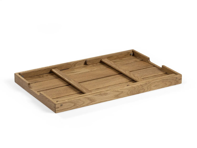 Taca stolik śniadaniowy z drewna dębowego 64x31,5x23,5 cm Blomsterbergs