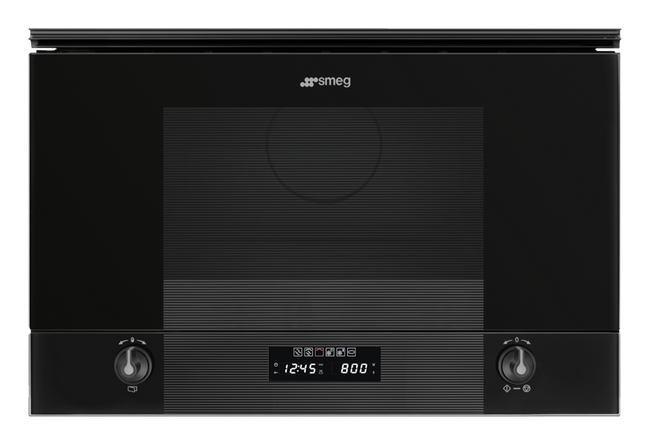 Smeg - Kuchenka mikrofalowa, Linea, czarny MP122B3 Linea