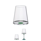 Kieliszki do czerwonego wina Trebonn SplitGlass 450 ml, zielony zaczep, 2 czasze bez nóżki