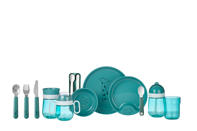 Kubek dziecięcy ze słomką 300ml Mio Deep Turquoise - Mepal