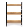 Regał drewniany nowoczesny metalowa rama Loft 3 półki - ModernHome
