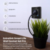 Extralink Smart Life Wall Socket Set Pro | Zestaw inteligentne gniazdko + ramka | Kolor Czarny, 230V, 1x USB A, 1x USB C, WiFi, Tuya