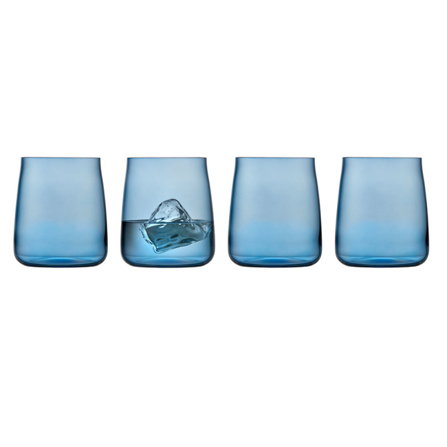 Szklanki do wody ze szkła kryształowego Smoke 420 ml niebieskie 4 sztuki 31579 Lyngby Glas
