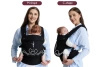 Nosidełko ergonomiczne Momcozy Pure Hug z bawełny, czarne, od 3,2 do 20 kg