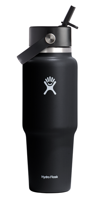 Butelka 32oz Wid Flex Straw Travel Bootle Black - Hydro Flask