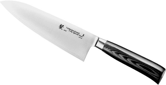Nóż szefa kuchni Tamahagane San Black Vg-5, Stalowy, Ostrze 15 cm