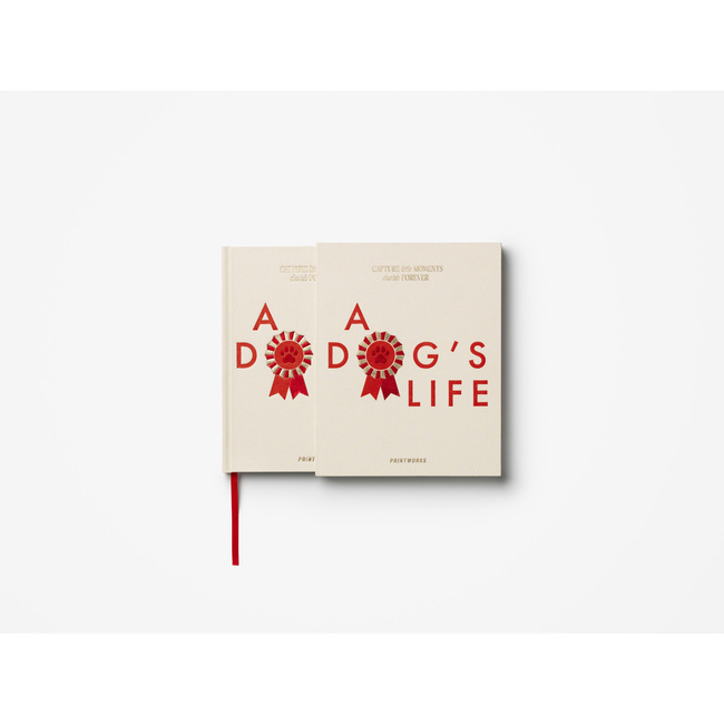 Dziennik psa Printworks A Dog's Life, pamiętnik do wypełnienia, okładka z tkaniny, 64 strony
