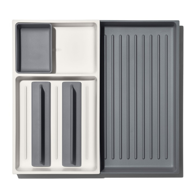 Organizer do szuflad OXO Good Grips L, regulowany, szary