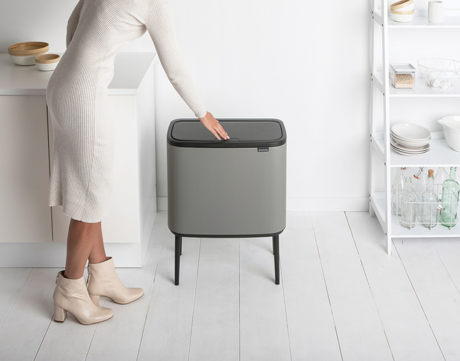 Kosz na śmieci Touch Bin Bo 3 x 11L Mineral Concrete Grey - Brabantia