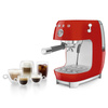 Smeg - Ekspres do kawy, kolbowy ECF03 50's Style - czerwony