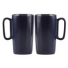 Dwa kubki ceramiczne z uszkiem 330 ml Fuori granatowe 30107 - Vialli Design